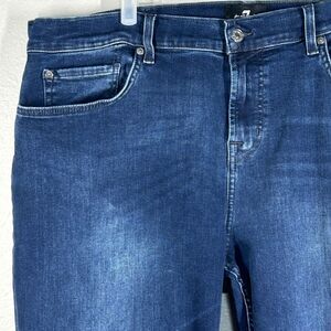7 For All Mankind Jeans Womens 40x32 Austyn Slim Stretch Dark Blue Ankle Tapered